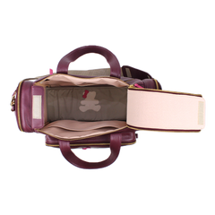 Baby Weekend Bag Little Bear Laço em Couro Personalizada
