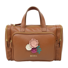 Baby Weekend Bag Le Jardin em Couro Personalizada