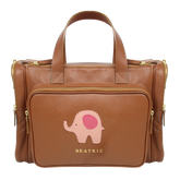 Baby Weekend Bag Little Elephant em Couro Personalizada