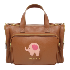 Baby Weekend Bag Little Elephant em Couro Personalizada