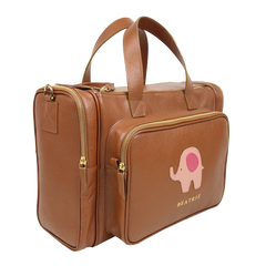 Baby Weekend Bag Little Elephant em Couro Personalizada