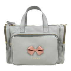 Baby Weekend Bag Laço em Couro Personalizada