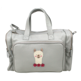 Baby Weekend Bag Lhama em Couro Personalizada