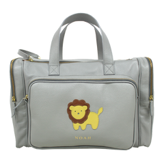 Baby Weekend Bag Little Lion em Couro Personalizada