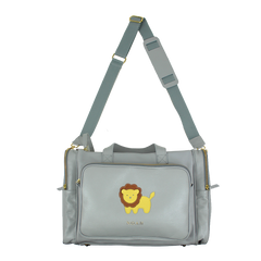 Baby Weekend Bag Little Lion em Couro Personalizada