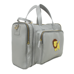 Baby Weekend Bag Little Lion em Couro Personalizada