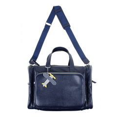 Baby Weekend Bag Tag Little Plane em Couro Personalizada