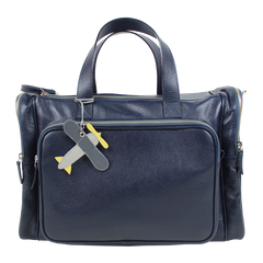 Baby Weekend Bag Tag Little Plane em Couro Personalizada