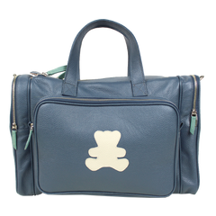Baby Weekend Bag Little Bear em Couro Personalizada