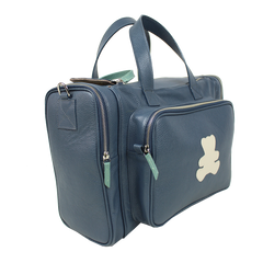 Baby Weekend Bag Little Bear em Couro Personalizada