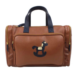 Baby Weekend Bag Little Horse em Couro Personalizada