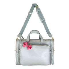 Baby Weekend Bag Tag Laço em Couro Personalizada