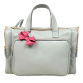 Baby Weekend Bag Tag Laço em Couro Personalizada