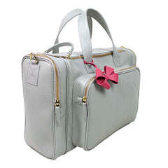 Baby Weekend Bag Tag Laço em Couro Personalizada