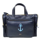 Baby Weekend Bag Marinheiro em Couro Personalizada