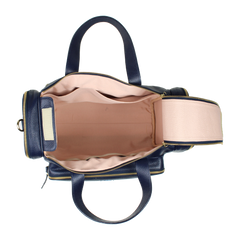 Baby Weekend Bag Marinheiro em Couro Personalizada