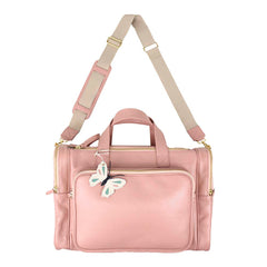 Baby Weekend Bag Tag Borboleta em Couro Personalizada