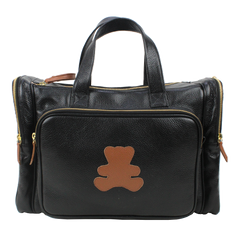 Baby Weekend Bag Little Bear em Couro Personalizada