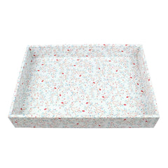 Bandeja Estampa Blossom em Couro Personalizada