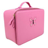 Beauty Box Large com Espelho Tradicional Borboleta em Couro Personalizado