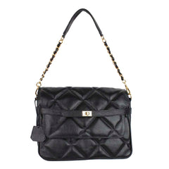 Bolsa Adele G Matelasse Preto Liso Pronta Entrega