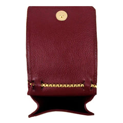 Bolsa Adele Pocket Alça corrente Burgundy Liso Pronta Entrega