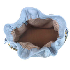 Bolsa Ava M Matelasse Azul Bebê Pronta Entrega