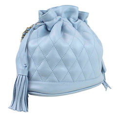 Bolsa Ava M Matelasse Azul Bebê Pronta Entrega
