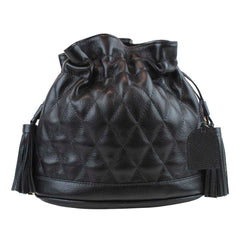 Bolsa Ava M Matelasse Preto Liso Pronta Entrega