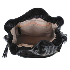 Bolsa Ava M Matelasse Preto Liso Pronta Entrega