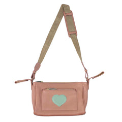 Bolsa Carrinho Coração em Couro Personalizada
