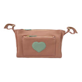 Bolsa Carrinho Coração em Couro Personalizada