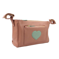 Bolsa Carrinho Coração em Couro Personalizada
