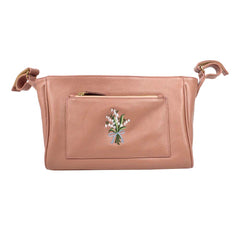 Bolsa Carrinho Bordado Muguet em Couro Personalizada