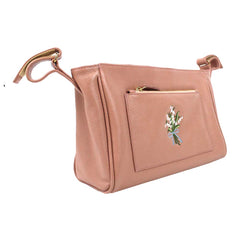 Bolsa Carrinho Bordado Muguet em Couro Personalizada