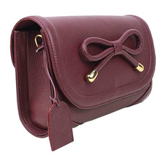 Bolsa Clémence Laço Codornê Burgundy Liso Pronta Entrega
