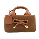 Bolsa Clémence Mini Camurça Caju com Caramelo Liso Pronta Entrega