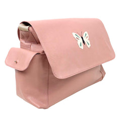 Bolsa de Bebê Borboleta em Couro Personalizada