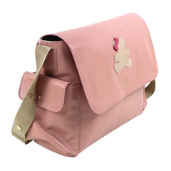 Bolsa de Bebê Little Bear Laço em Couro Personalizada