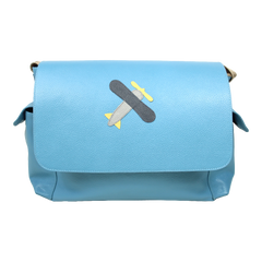 Bolsa de Bebê Little Plane em Couro Personalizada
