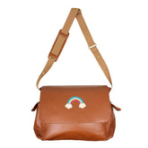 Bolsa de Bebê Arco Íris em Couro Personalizada