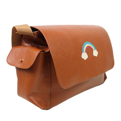 Bolsa de Bebê Arco Íris em Couro Personalizada