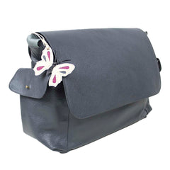 Bolsa de Bebê Tag Borboleta em Couro Personalizada