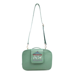 Bolsa de Bebê Mini Bordado Carrossel em Couro Personalizada