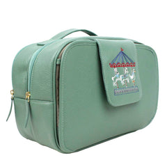 Bolsa de Bebê Mini Bordado Carrossel em Couro Personalizada