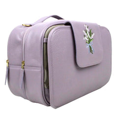 Bolsa de Bebê Mini Bordado Muguet em Couro Personalizada