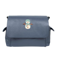 Bolsa de Bebê Boneco de Neve em Couro Personalizada