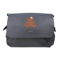 Bolsa de Bebê Rei Urso em Couro Personalizada