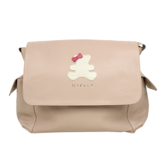 Bolsa de Bebê Little Bear Laço em Couro Personalizada