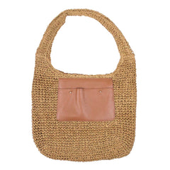 Bolsa de Praia Heloise em Palha e Couro Personalizada